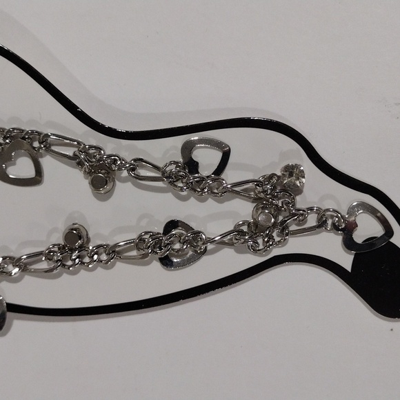 Silver-Tone Heart Anklet with Matching Toe Ring – Boho Festival Jewelry Set - Picture 5 of 9